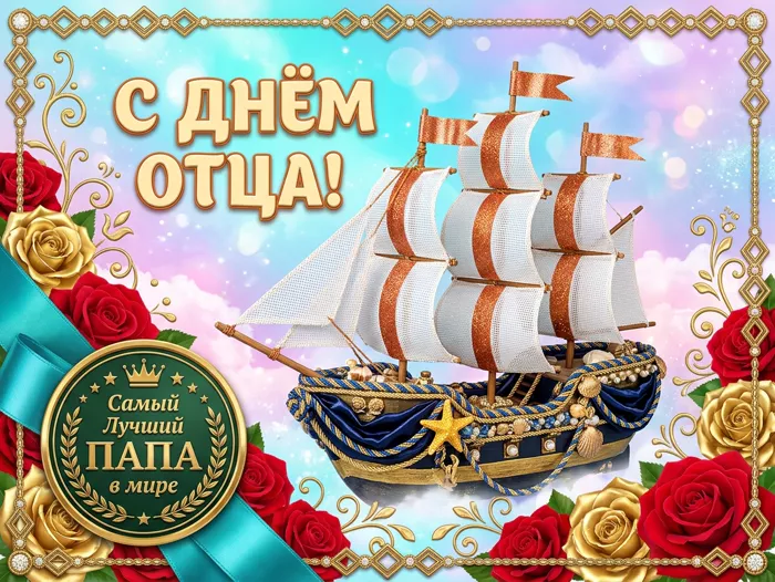 Открытка лучшему отцу в мире, с днем отца