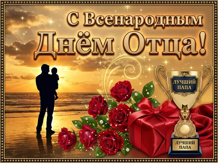 Открытка с всенародным днем отца