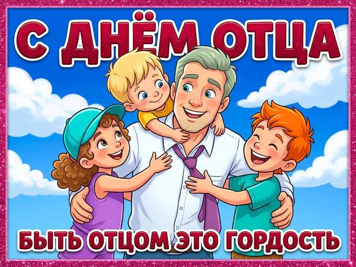 Открытка открытка поздравление с днём отца